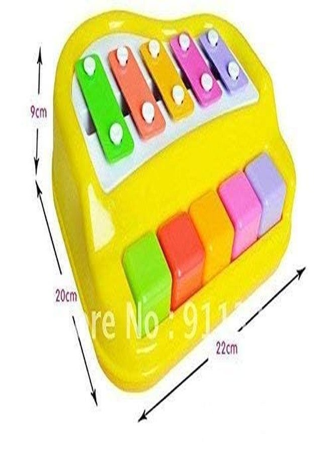 JAPSI 2-in-1 Kids Piano Xylophone Musical Toy, 5 Multicoloured Keys, Musical Learning Instrument with 2 Sticks, Age 3+ - Image 5